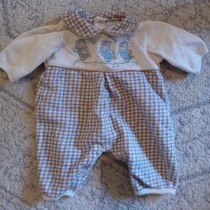 Vintage Baby Inc Football Playsuit 3m